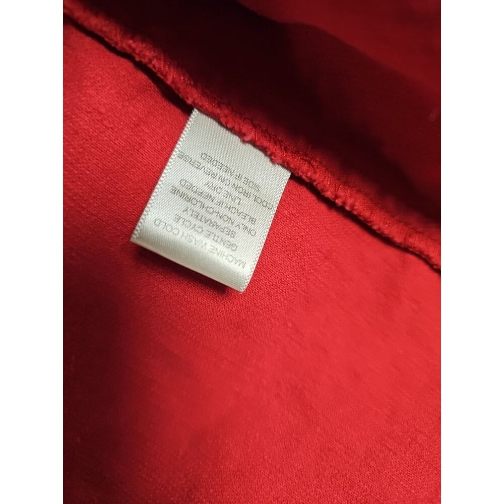 CJ Banks‎ 2XL red floral corduroy long sleeve Button Down Cottage Core Granny - Picture 5 of 6
